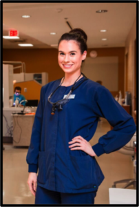 Marissa Hicks is pictured in the Kathy Kanter Dental Hygiene Clinic at Laurel Ridge’s Middletown Campus.  The clinic was renovated and expanded in 2010.