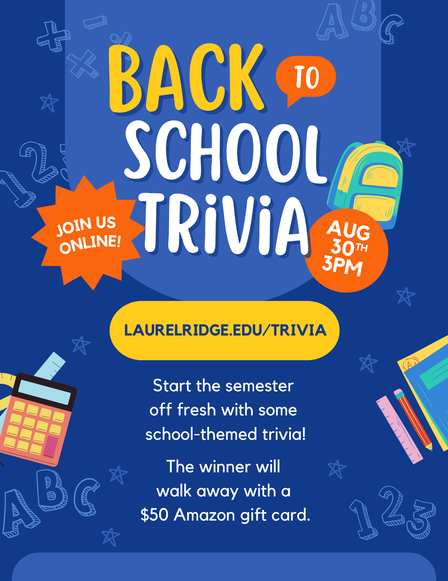 Trivia: Back to School ‣ Laurel Ridge Community College