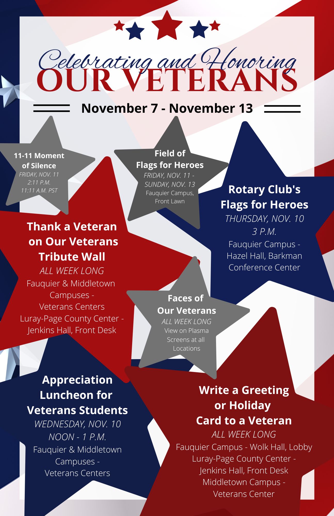 Celebrating and Honoring our Veterans