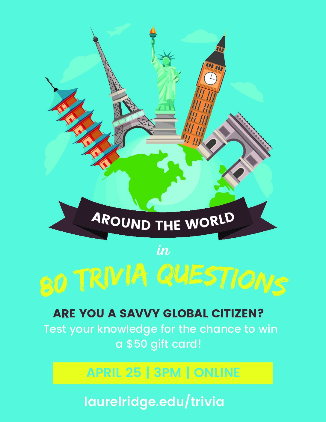 Around the World Trivia flyer