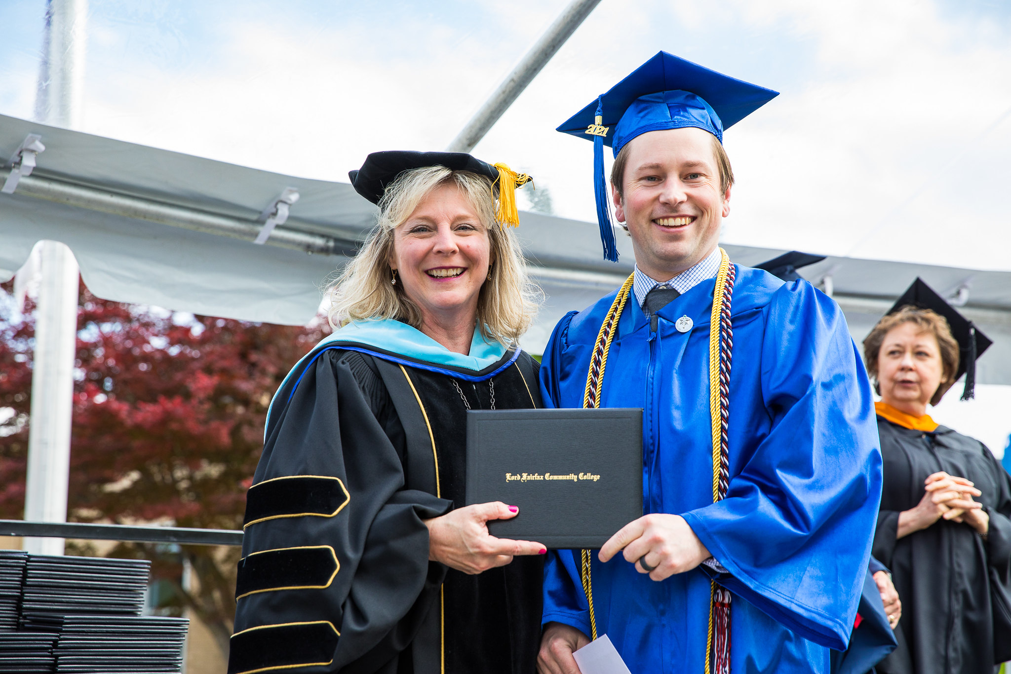 Chad Godfrey pictured with President Kim Blosser