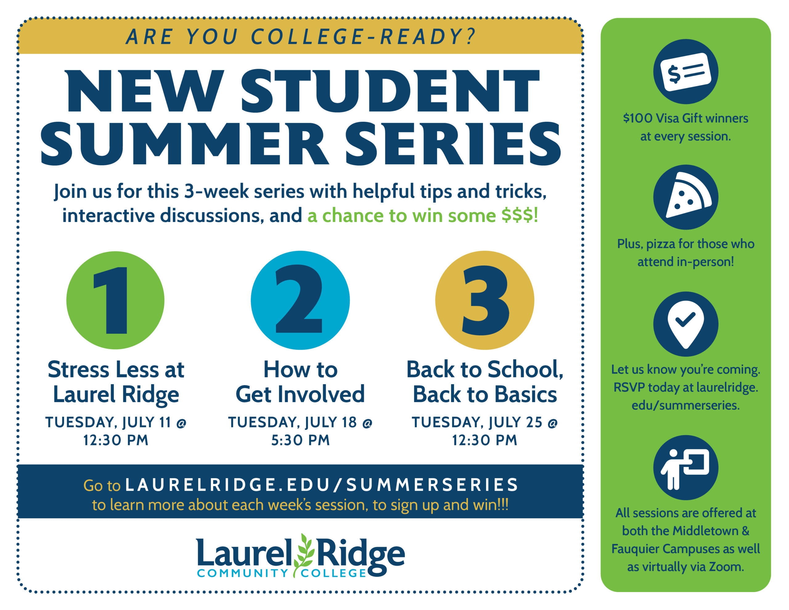 New Student Summer Series Flyer