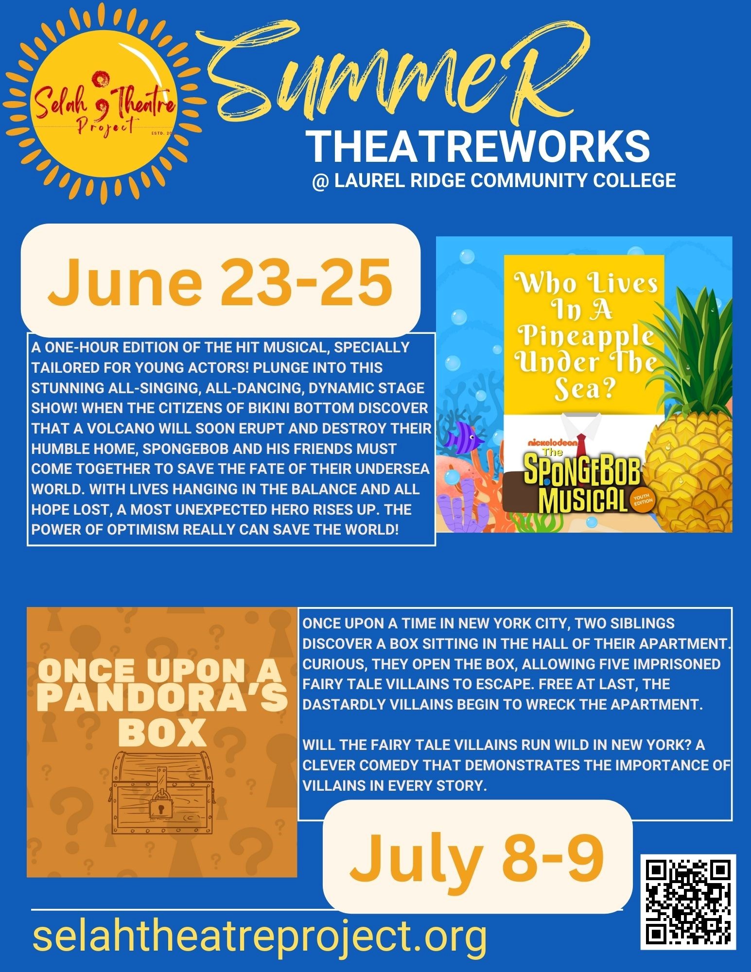 Selah Summer Theatreworks Flyer