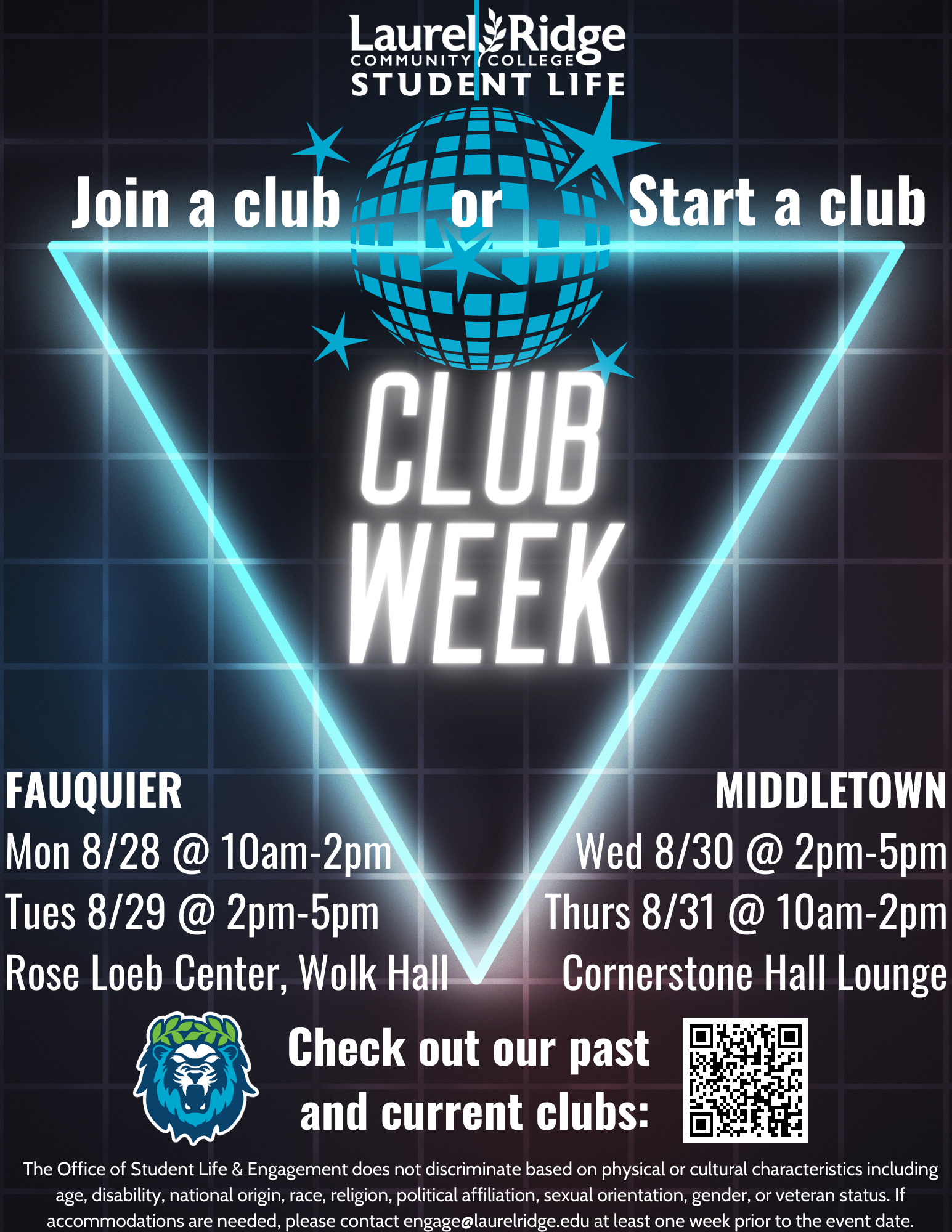 Club Week flyer