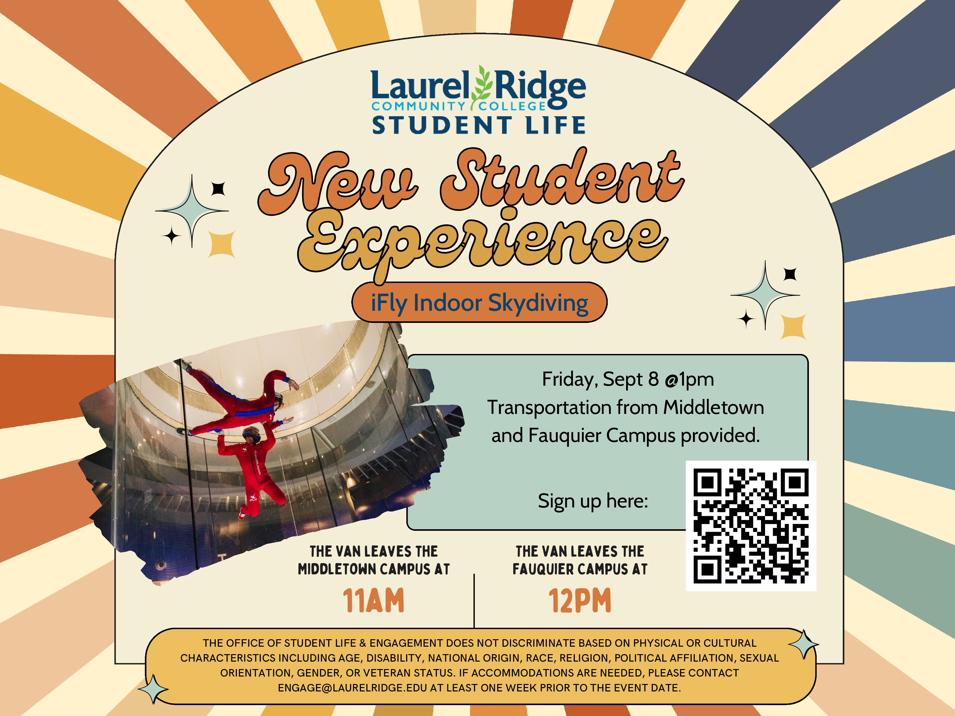 New Student Experience flyer