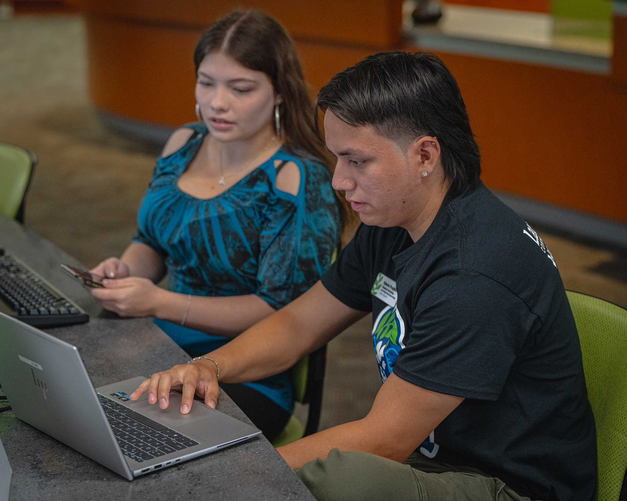 Trujillo with student