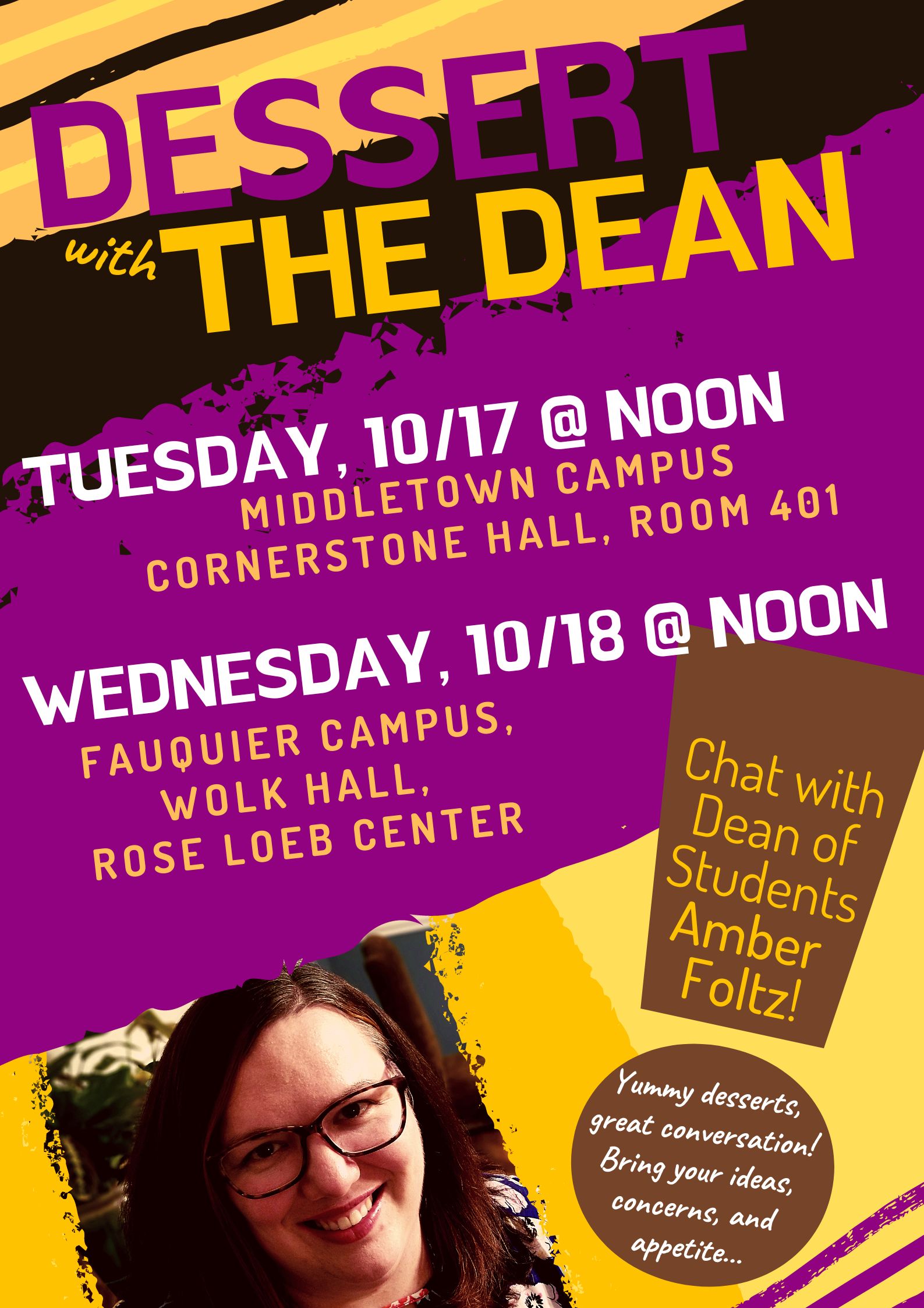 Dessert with the Dean flyer- Fall 23