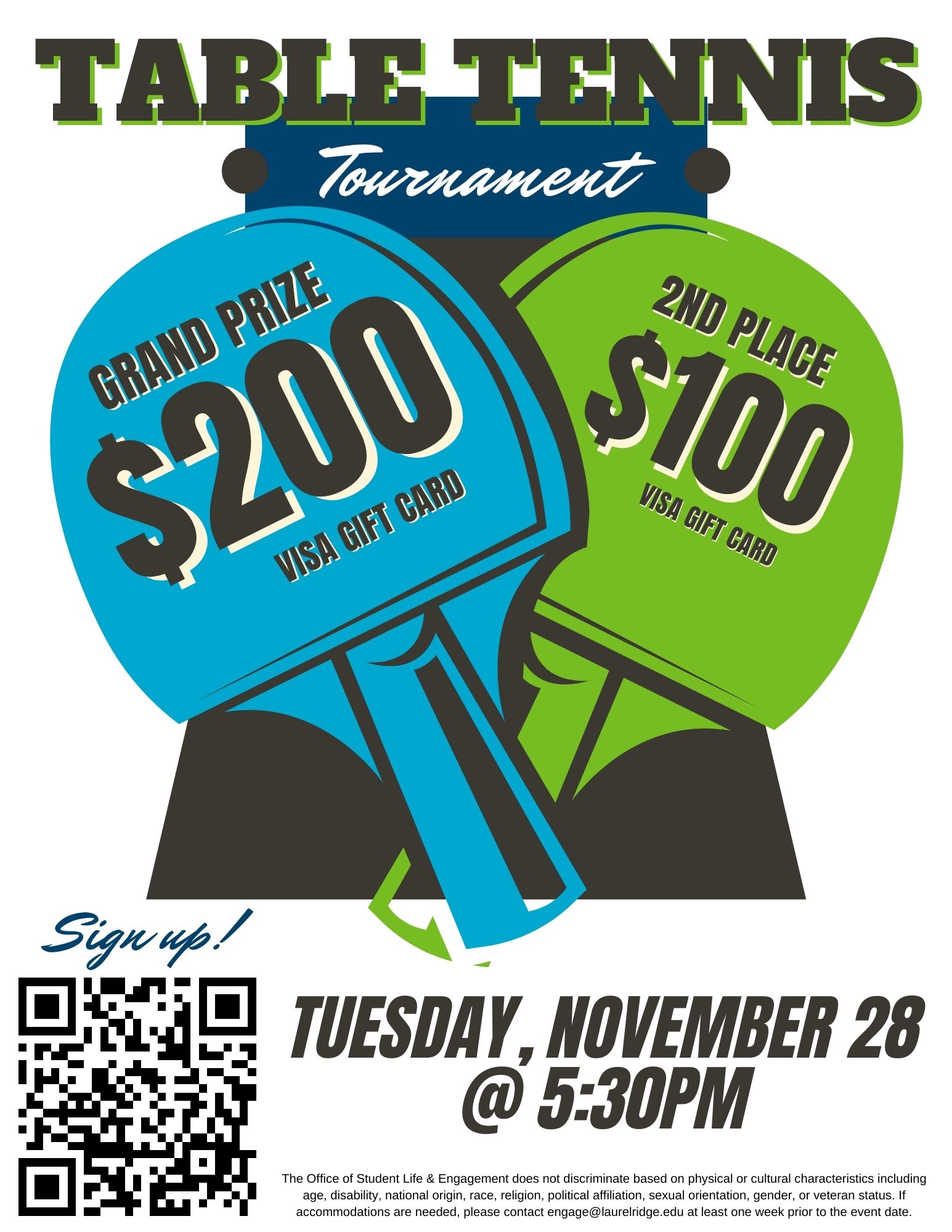 Table Tennis Tournament flyer