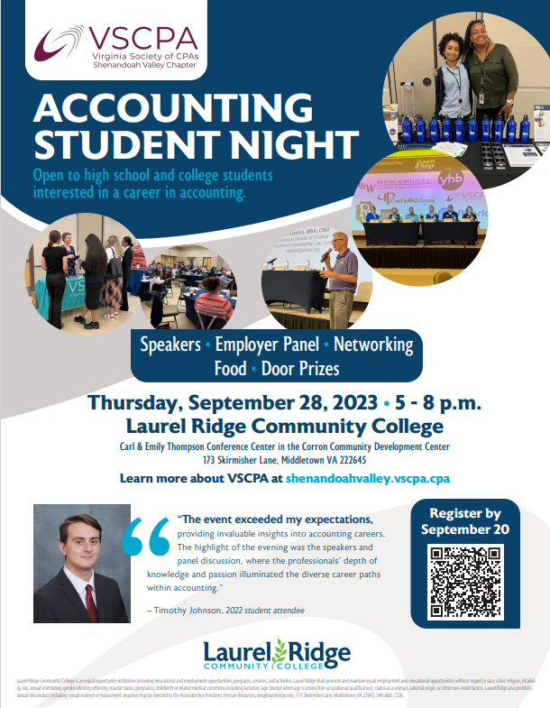 VSCPA Accounting Student Night flyer