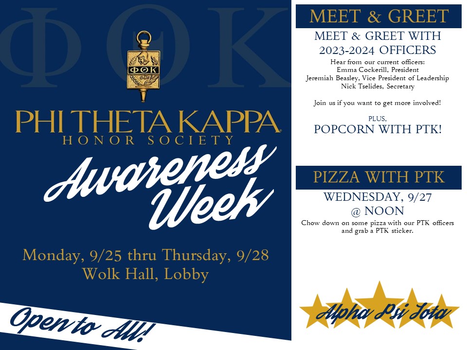 PTK Awareness Week flyer
