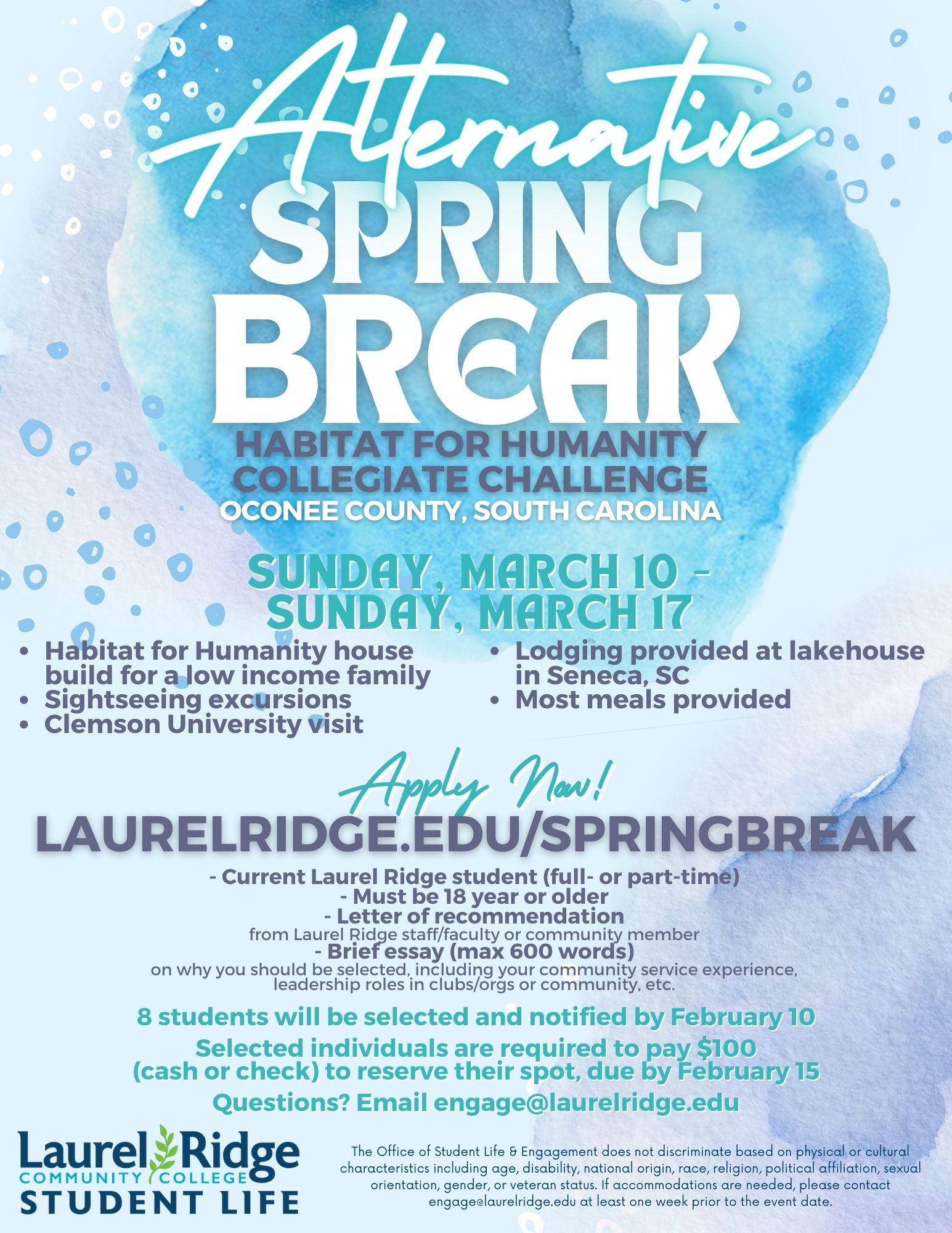 Spring Break ‣ Laurel Ridge Community College