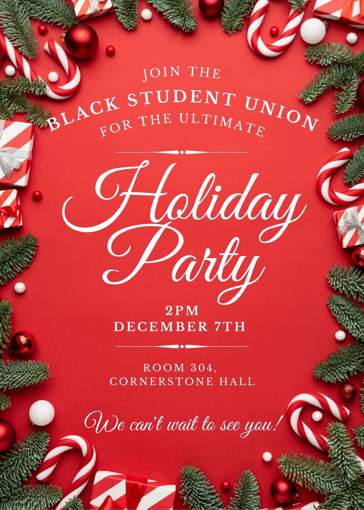 BSU Holiday Party flyer