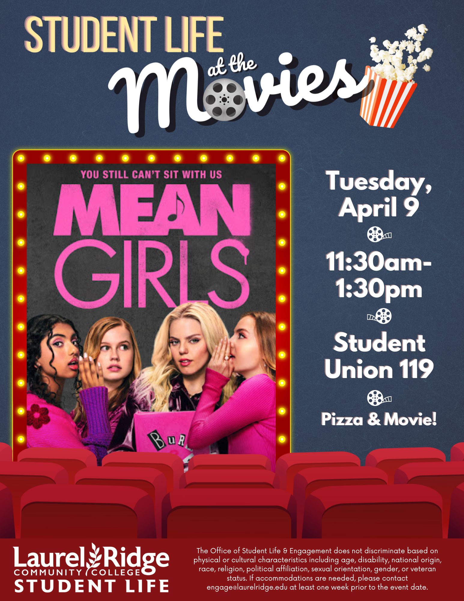 Student Life @ the Movie Mean Girls MC flyer