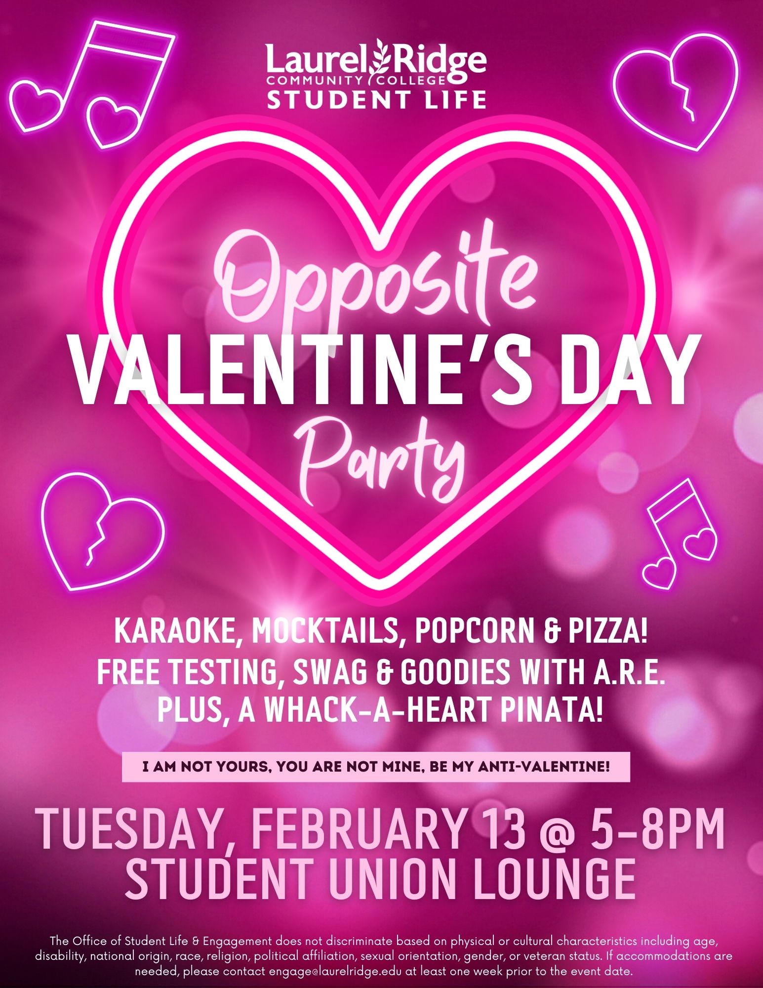 Opposite Valentine's Day Party flyer