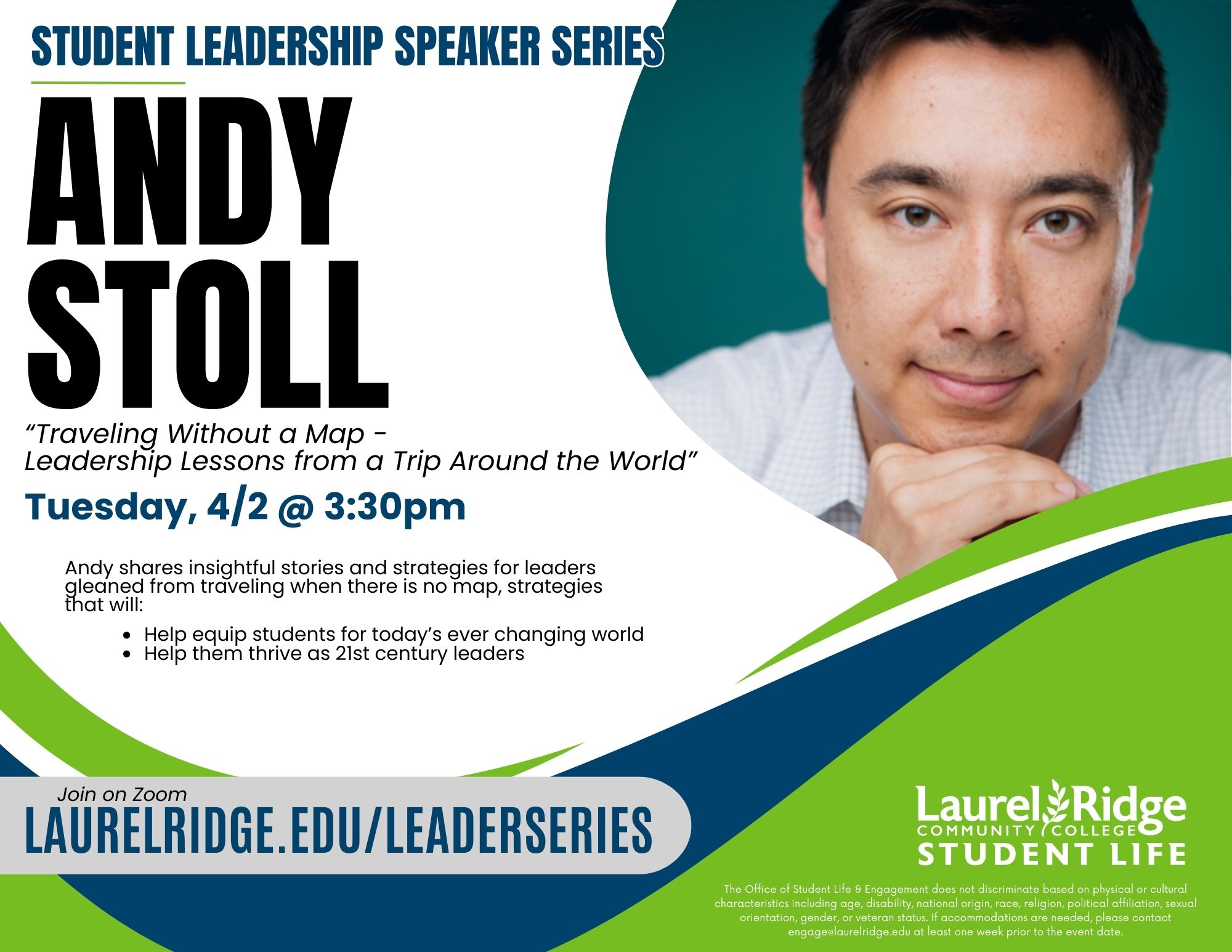Student Leadership Speaker series - Andy spotlight