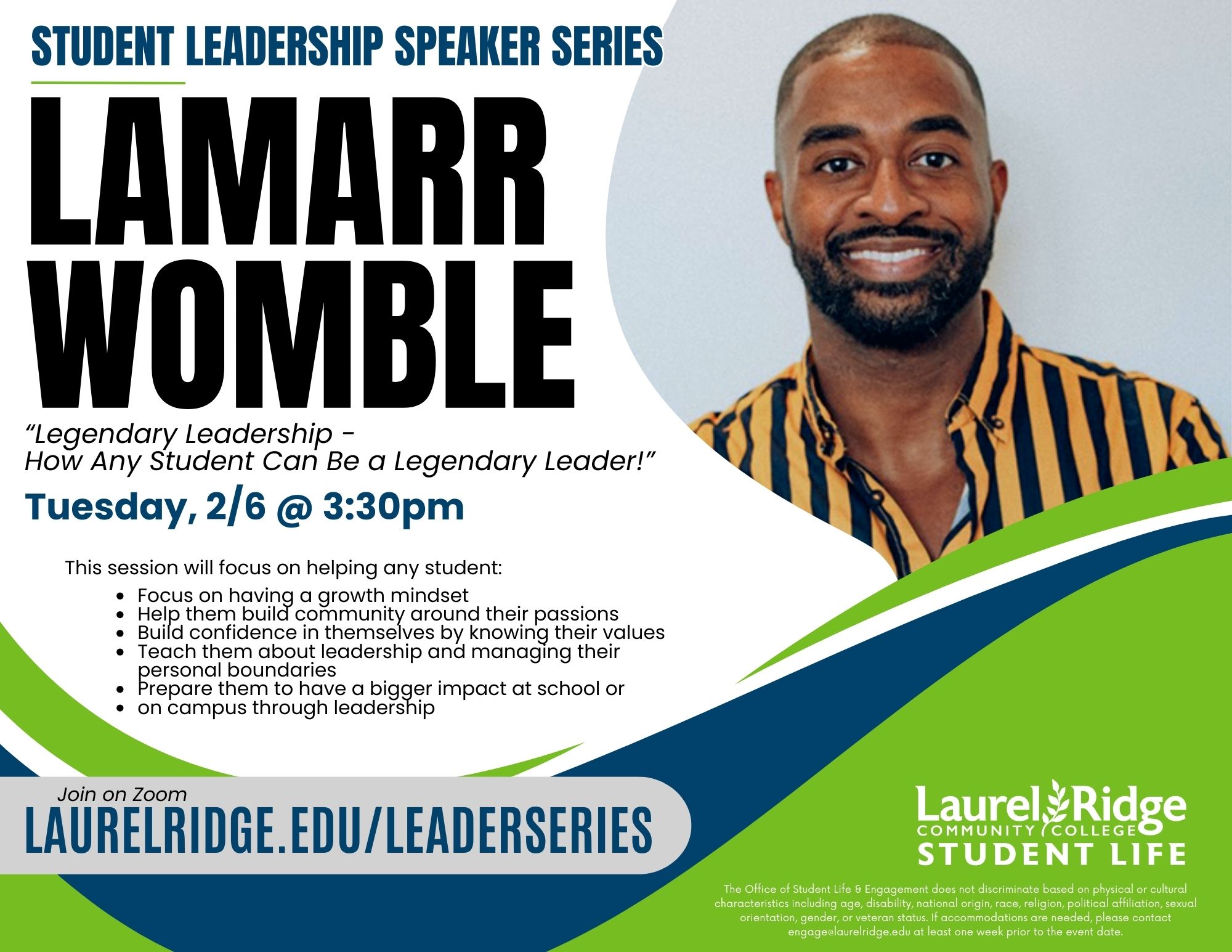 Student Leadership Speaker series - Lamarr spotlight