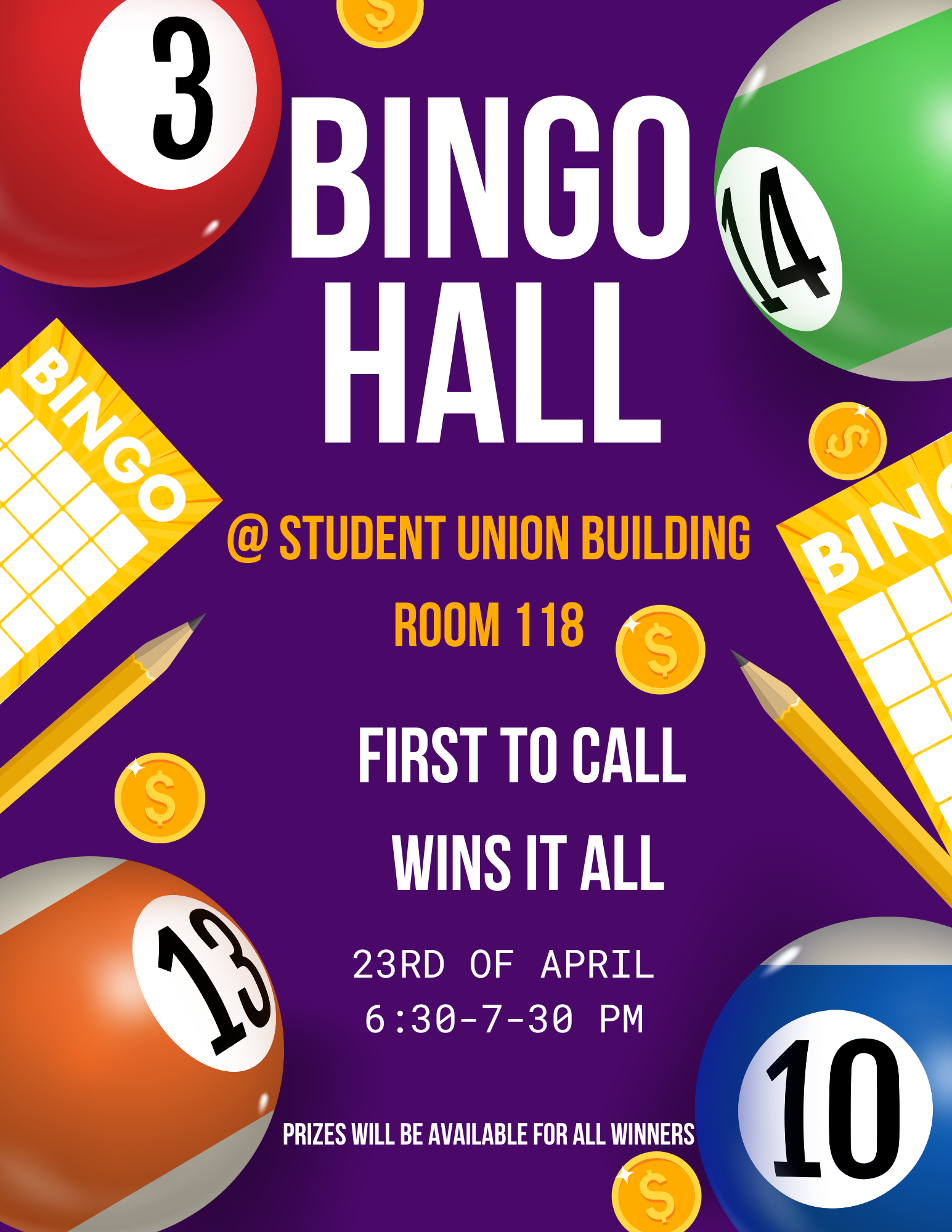Bingo Hall flyer