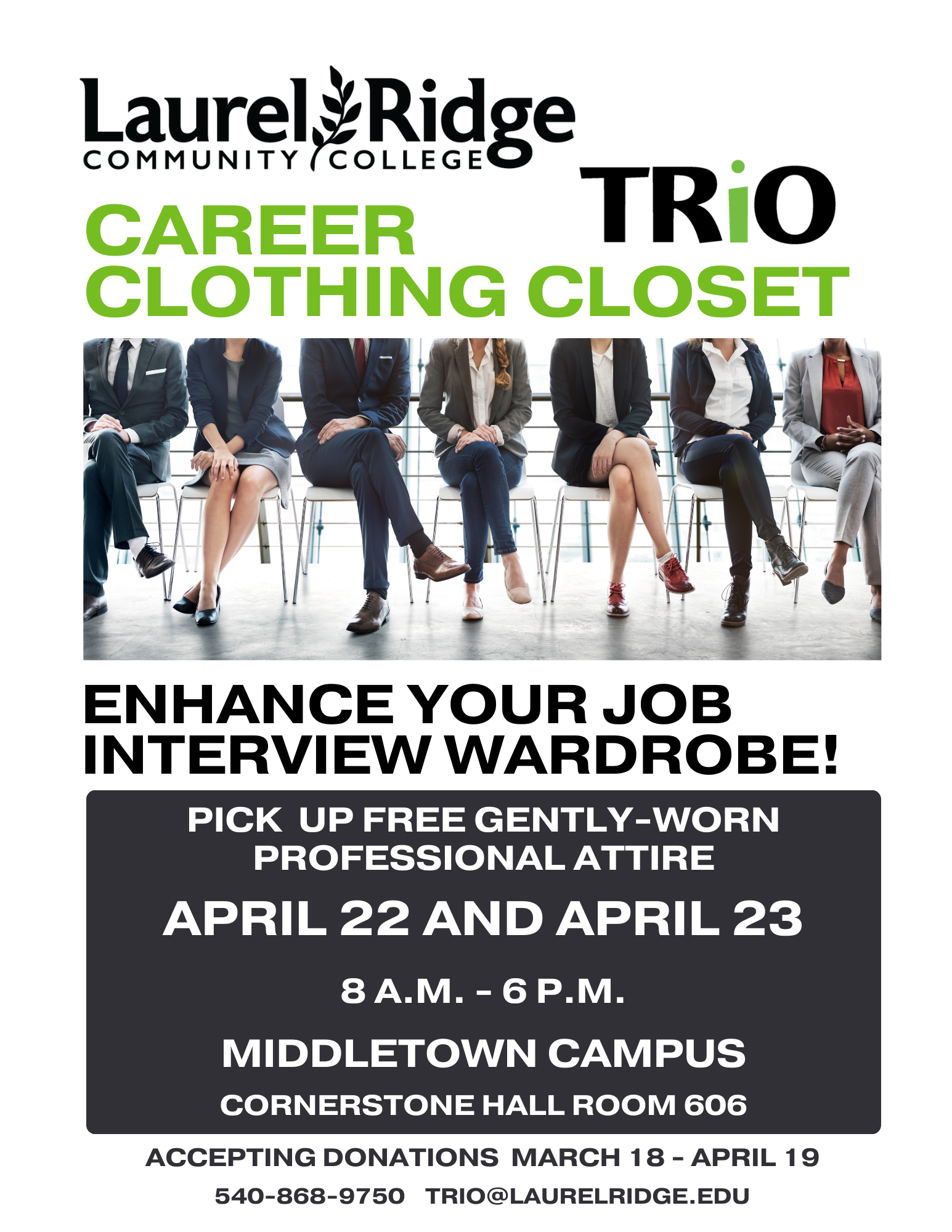 Trio career clothing closet flyer