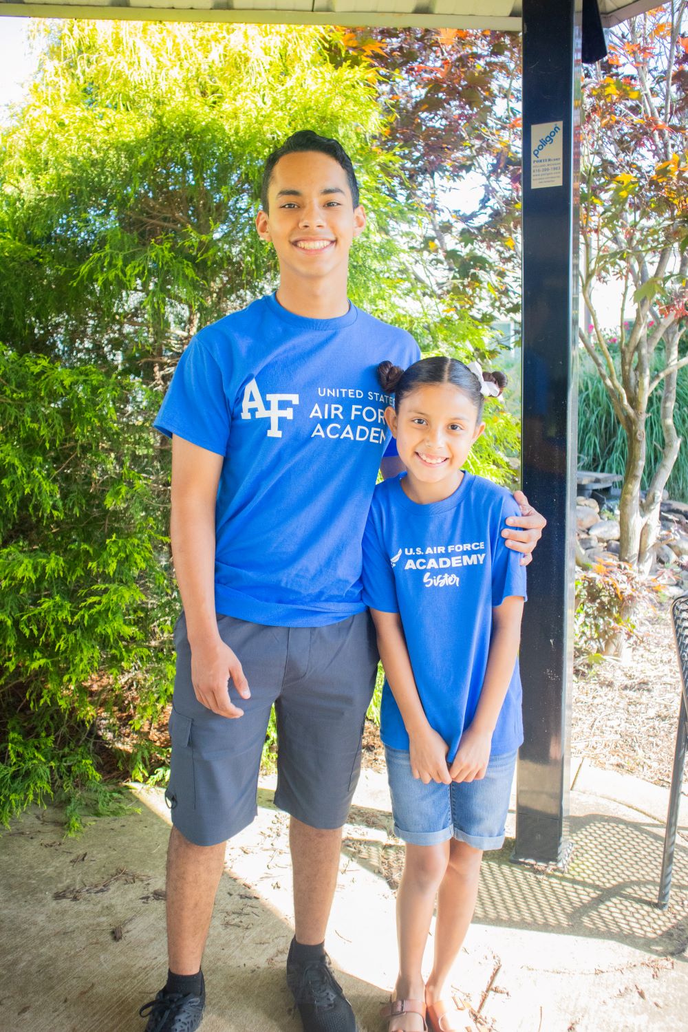 Angel Alvarado with his younger sister, Genesis.