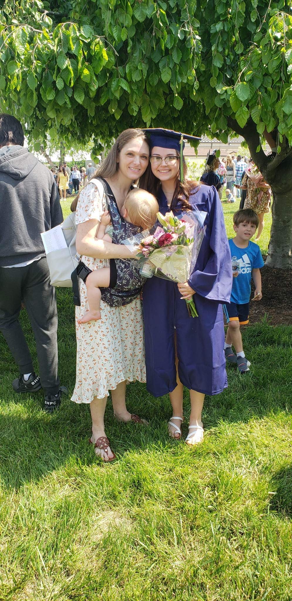 Smith posing with her mother