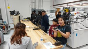 students participating in a lab