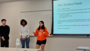 Students giving presentation