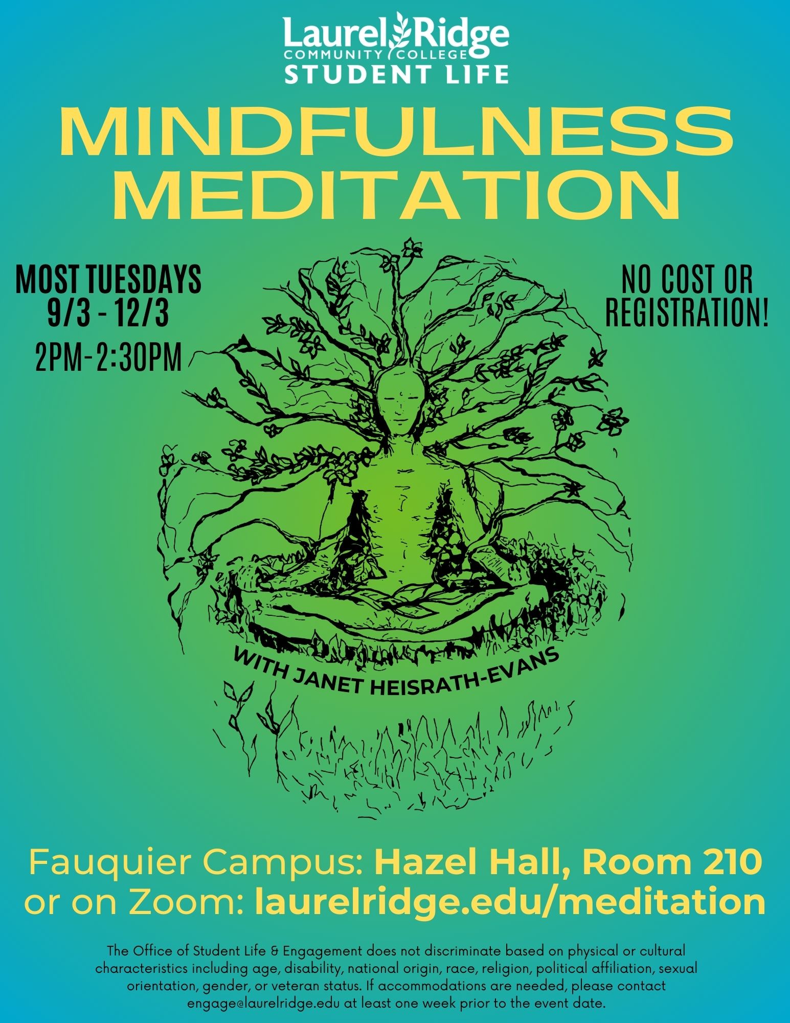 Mindful Meditation - Fall 2024 - flyer