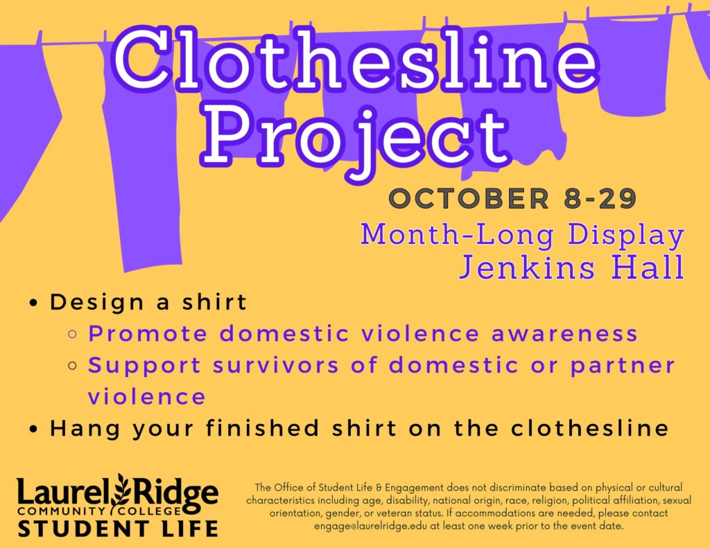 Clothesline project flyer