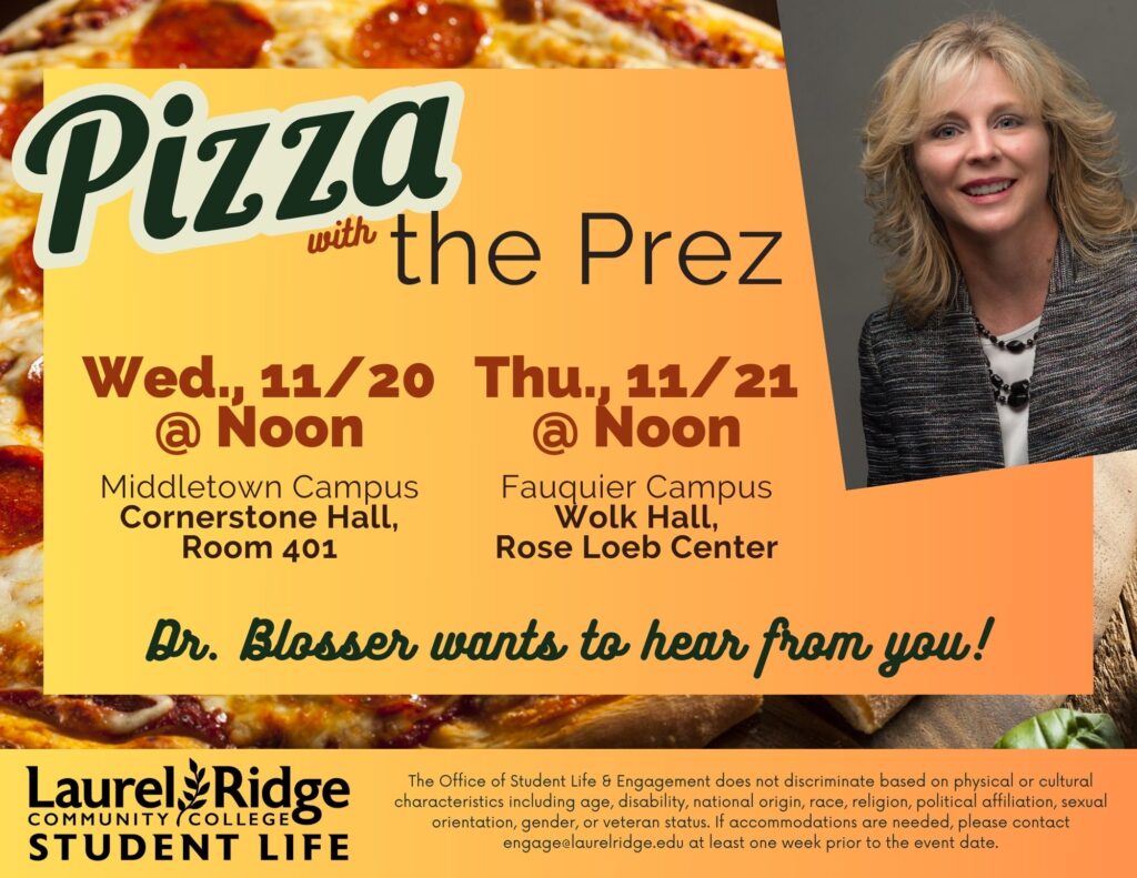 Pizza with the Prez - Fall 24 flyer