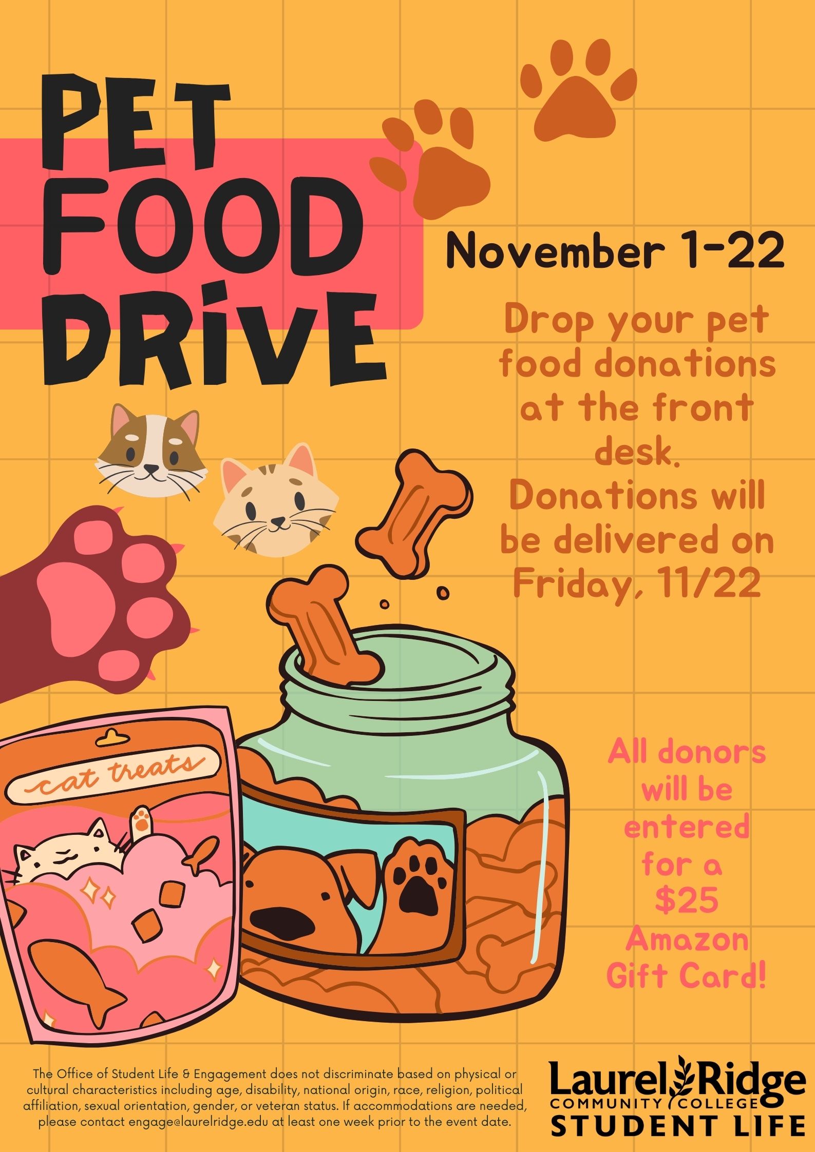 Pet Food Drive flyer