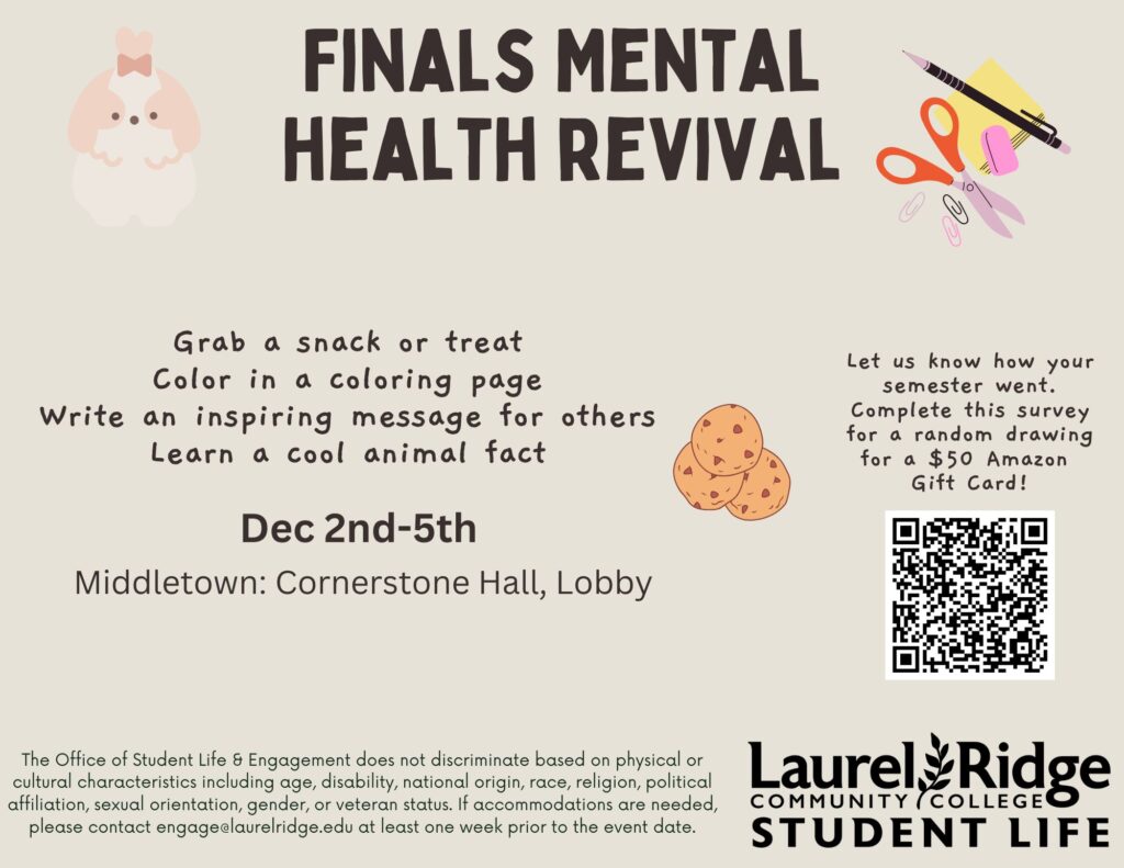 Finals Mental Health Revival - MC flyer