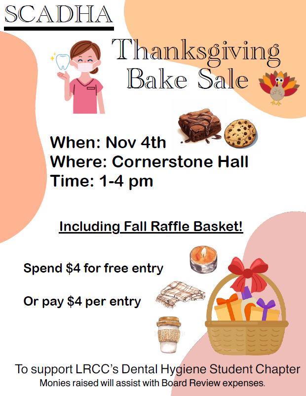 Thanksgiving bake sale flyer