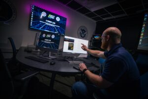 man in computer lab