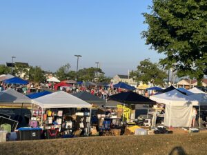 image of booths at yard crawl