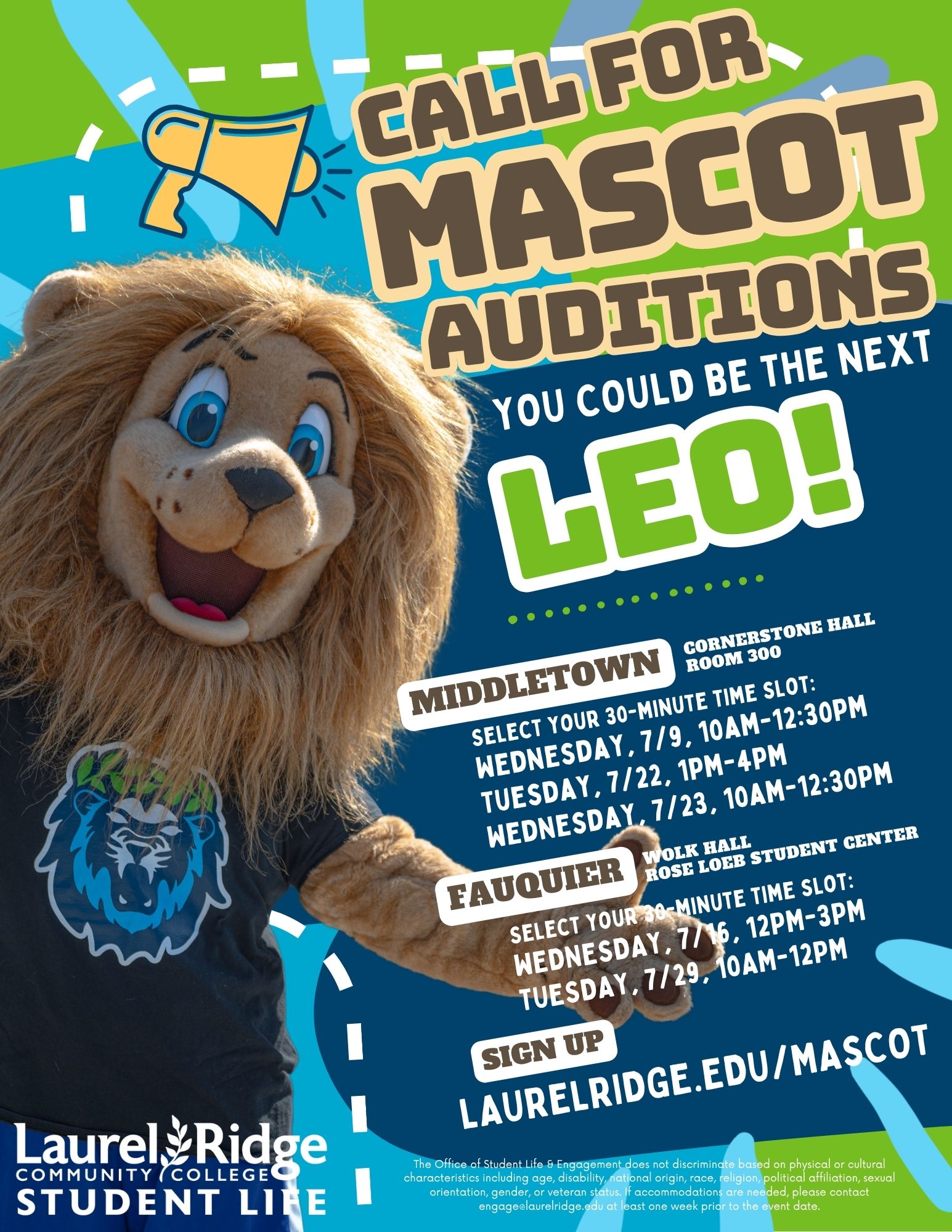 Call for Mascot Auditions