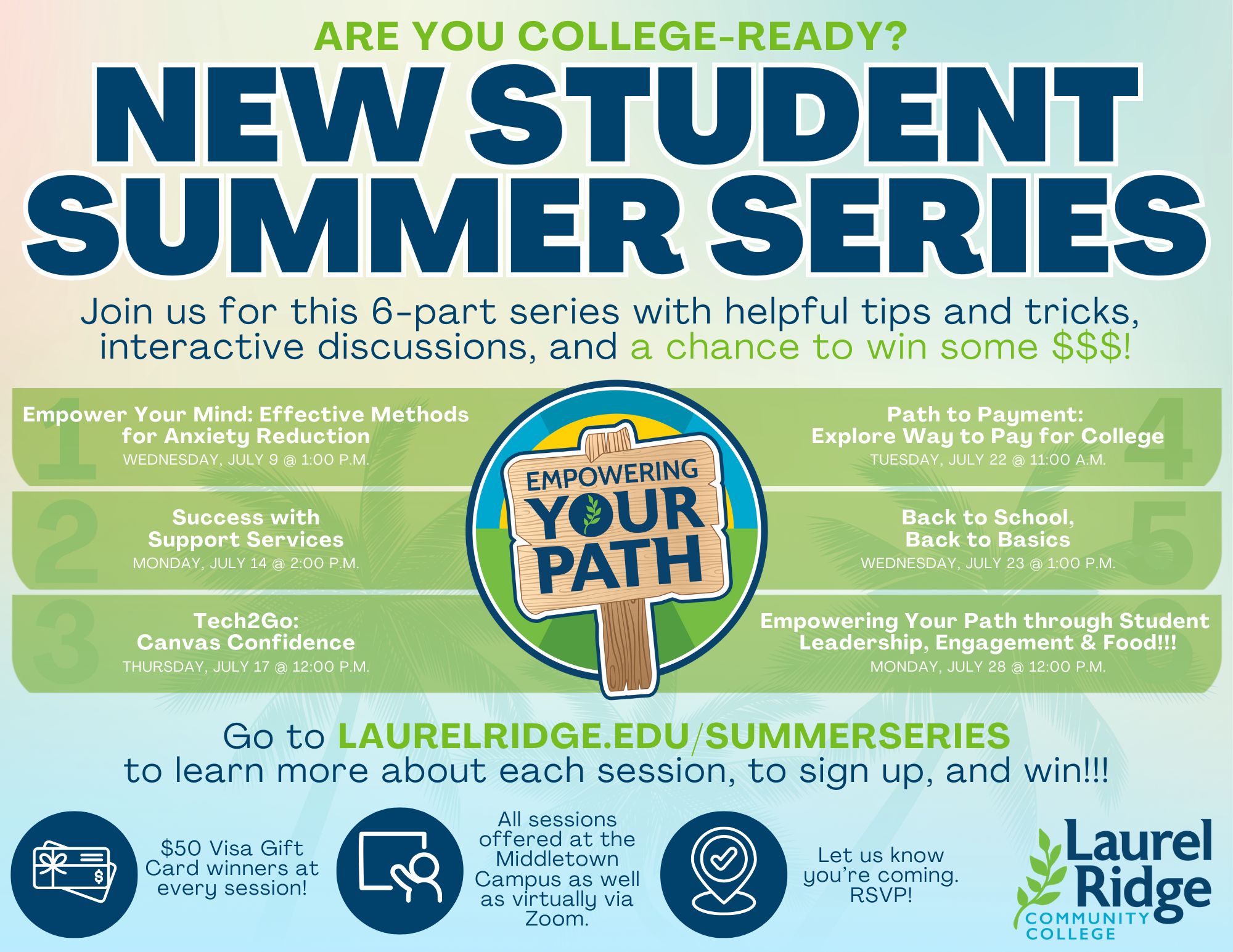 New Student Summer Series poster