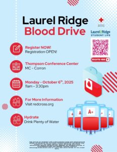 Laurel Ridge Blood Drive October 6th