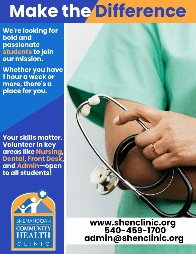 Health Clinic volunteer flyer