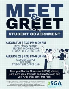 Meet and Greet w SGA flyer