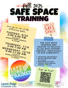 Safe Space Training flyer
