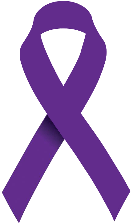 Purple ribbon graphic