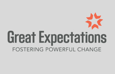 The words Great Expectations: Fostering Powerful Change with an orange starburst