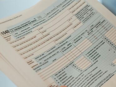 a close up photograph of a USA tax form