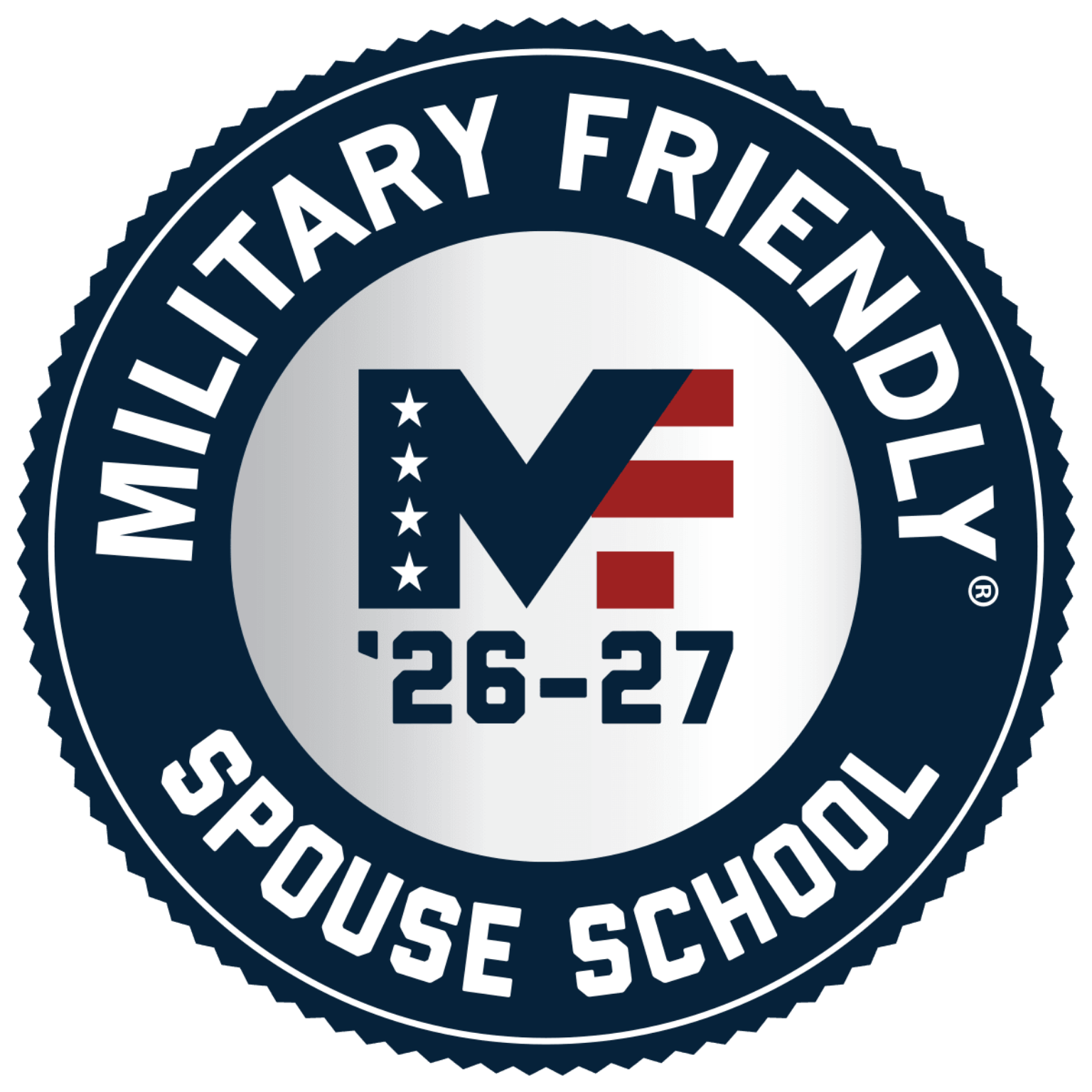military friendly school badge spouse school