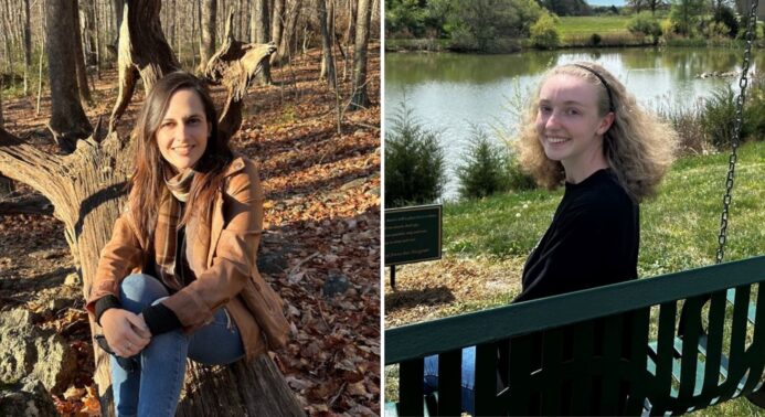 Outstanding Graduate, Fauquier Campus, Maria Valle (left) and Outstanding Graduate, Middletown Campus, Mary Herter Nelson (right).